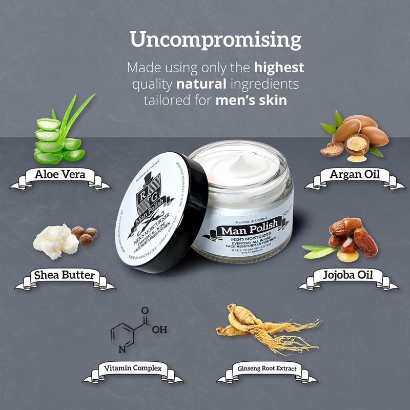 Man Polish Man Polish Men's Moisturiser - Premium Sensitive Natural