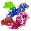 Lecute 50 Sombreros Bombin Peluca Plastico Disfraz Batucada Fiesta