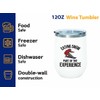 Snowboarding White Edition Wine Tumbler 12oz - Eating snow -