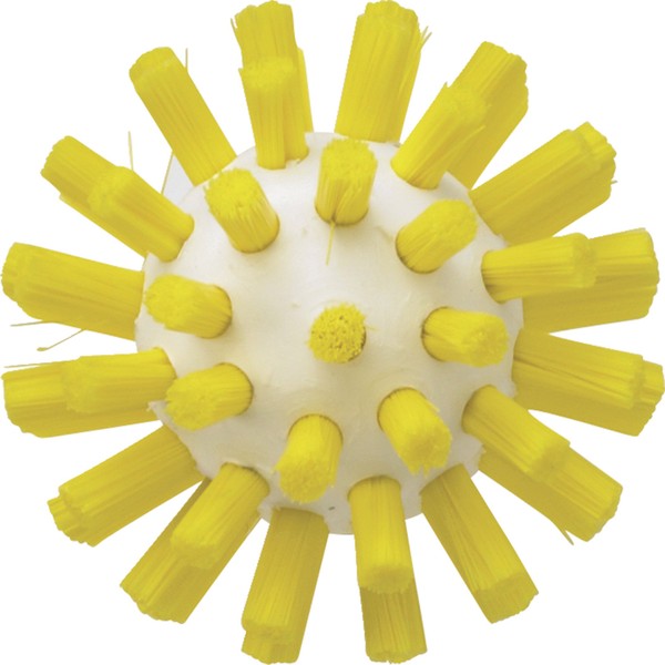 Vikan 5380-50-6 Stiff Tube Brush, Polyester, 2" x 5-3/4" OAL, Yellow