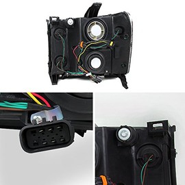 Instyleparts GMC Sierra 1500 2500 3500 HD Clear Lens Headlights with Chrome Housing