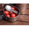 Boundless Voyage Ti1025T Titanium Fork Preparing Spoon, Foldable, Ultra Lightweight,