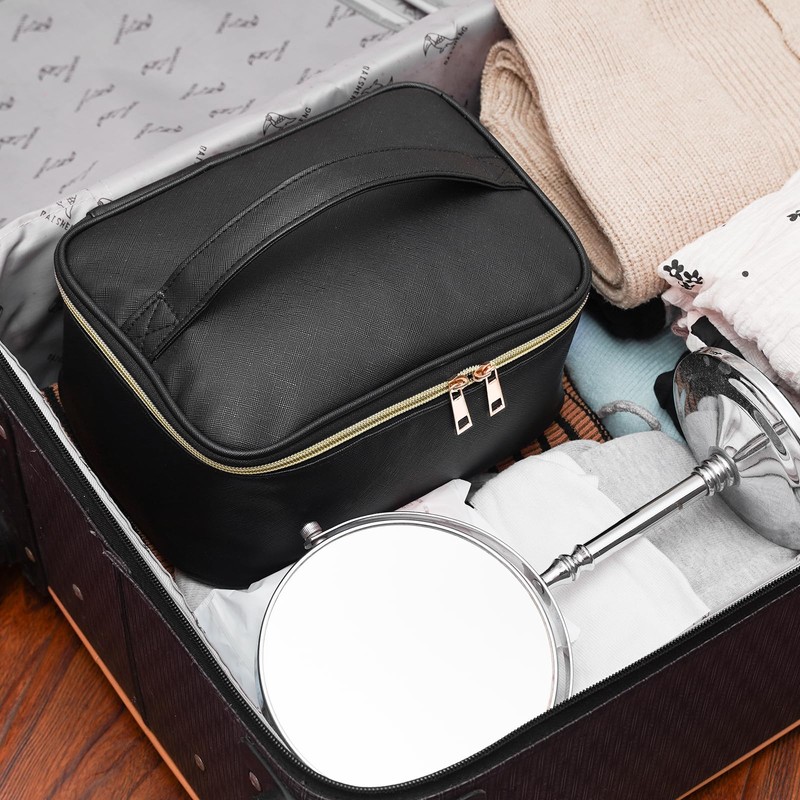 Onilife Travel Makeup Bag, Portable Cute Cosmetic Bag Large Make