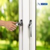 XFORT Locking Cockspur Window Handle Installation Kit in Satin Chrome,