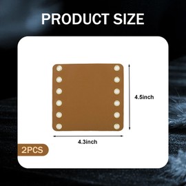 Diamall 2 PCS Motorcycle Handlebar Grips, 4.5" x 4.4" PU Leather Handle Protectors, Motorcycle Adjustable Strap Anti-Slip Handle Gloves, Universal for Most Motorcycles Bikes and More (Brown)