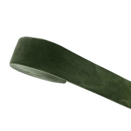 Velvet Ribbon 3 Yards Single Face 38mm (1.5 Inch) for Gift Wrapping, Christmas Tree Decorations, Holiday Packaging, DIY Crafts - Premium Satin Trim for Gift Boxes, Bows, Party Decor Green