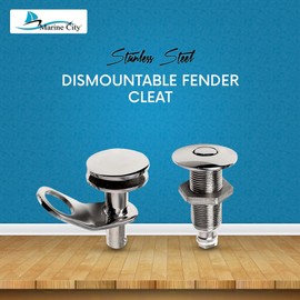 MARINE CITY Marine Grade 316 Stainless Steel Retractable Easy Use Pop-Out Dismountable Smooth Design Fender Cleat for Marine Boat Yacht Ship Side Accessory