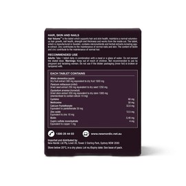 New Nordic Hair Volume, 90 Tablets Hair Growth Supplement, Biotin and Naturally Sourced Ingredients, Helps Reduce Hair Shedding