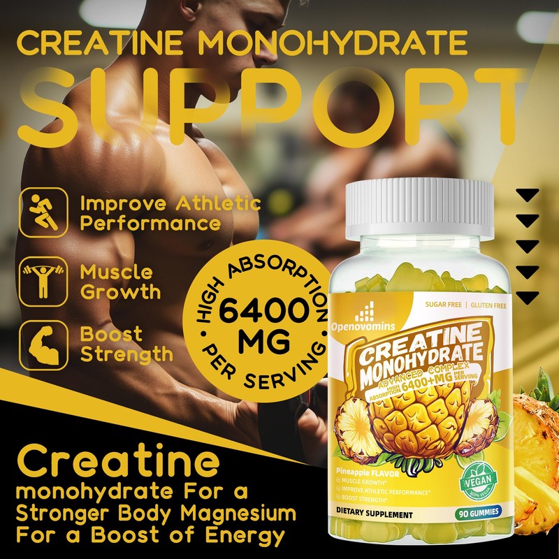 Creatine Monohydrate Gummies Complex for Men & Women -Advanced Formula