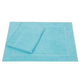 Betz 2 Stück Badvorleger Badematte Badteppich Duschvorleger Frottee Premium Größe 50x70 cm 100% Baumwolle Qualität 650g/m² Farbe türkis