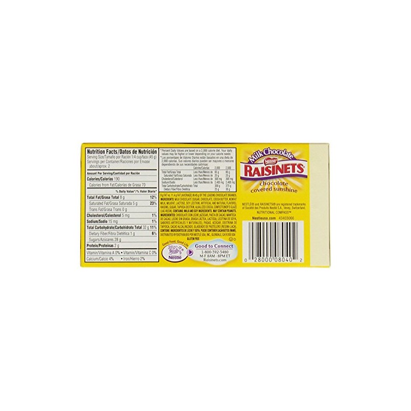 Nestle Raisinettes Box, 3.50-Ounce (Pack of 18)