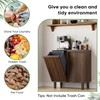 Smuxee Double Tilt Out Laundry Hamper Cabinet, Walnut Hidden Laundry
