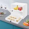 YUYFCC Wood Bread Box Modern Countertop Bread Storage Container Bin