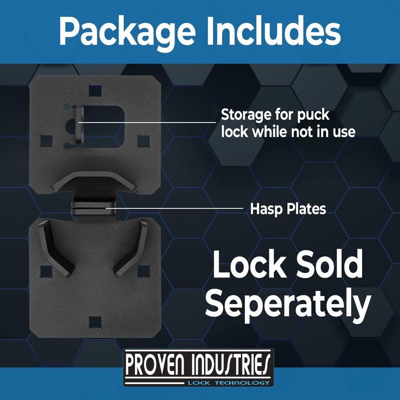 Proven Industries Trailer-Door Hasp Lock, Puck Lock Not Included, Made