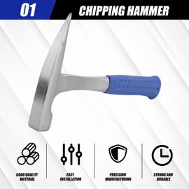 Kopinma Geology Hammer Fossil Hammer Rock Hammer Exploration Hammer Chipping Hammer for Geological Research, Rock Climbing, Exploration, Masonry