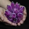 300G Natural Violet Amethyst Phantom Geode Quartz Cluster Crystal Home