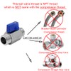 Beduan Stainless 1/4" NPT Mini Ball Valve Male x Male