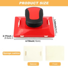 Paint Edger Trimmer with 2 Replacement Pads, Edge Painting Tool for Walls, Ceilings and Corners, Paint & Trim Tool, Pain t Pad Applicator, Pain t Edger for Wall & Ceiling Trim(Color:red)