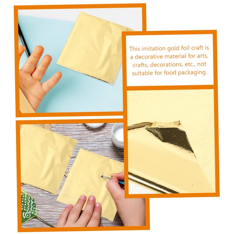 KONTONTY 200 Sheets Craft Foil Flakes for DIY Projects Imitation