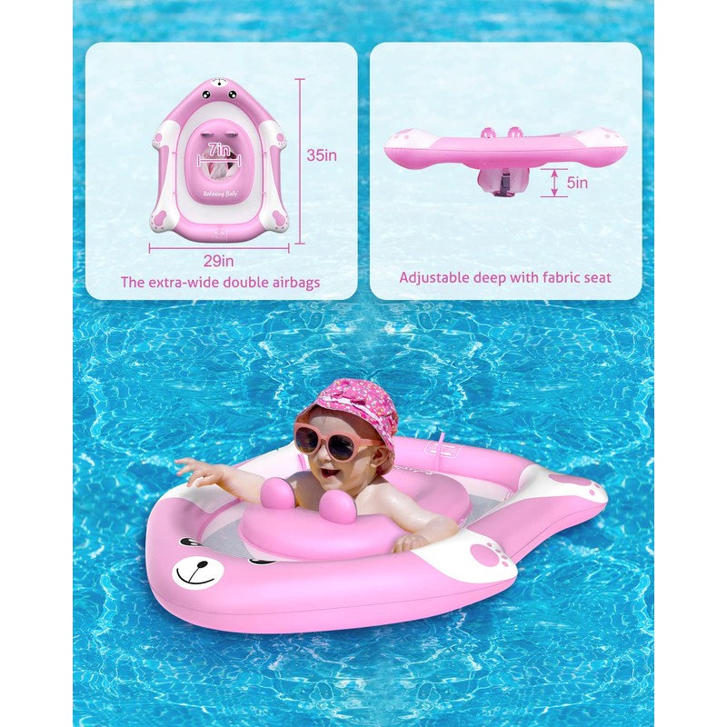 Relaxing Baby - Pool Float with Adjustable Seat Pocket,Baby Swimming