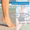 FOCALOOK Tennis Anklet Bracelet for Women Stainless Steel Tennis Chain