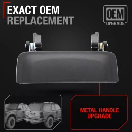 TRUBUILT1 AUTOMOTIVE Exterior Front Driver or Passenger Door Handle, Upgraded Metal - Compatible with