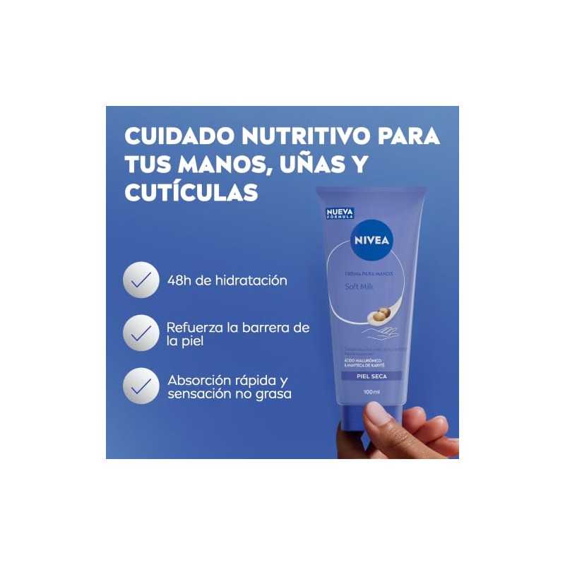 NIVEA Crema para Manos Soft Milk 100ml