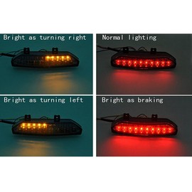 PACASK Motorcycle Smoke LED Turn Singals Tail Light For Ninja Zx 6R 2007 2008