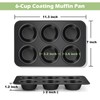 TeamFar Muffin Pan Set of 4, 6 Cup Muffin Tin