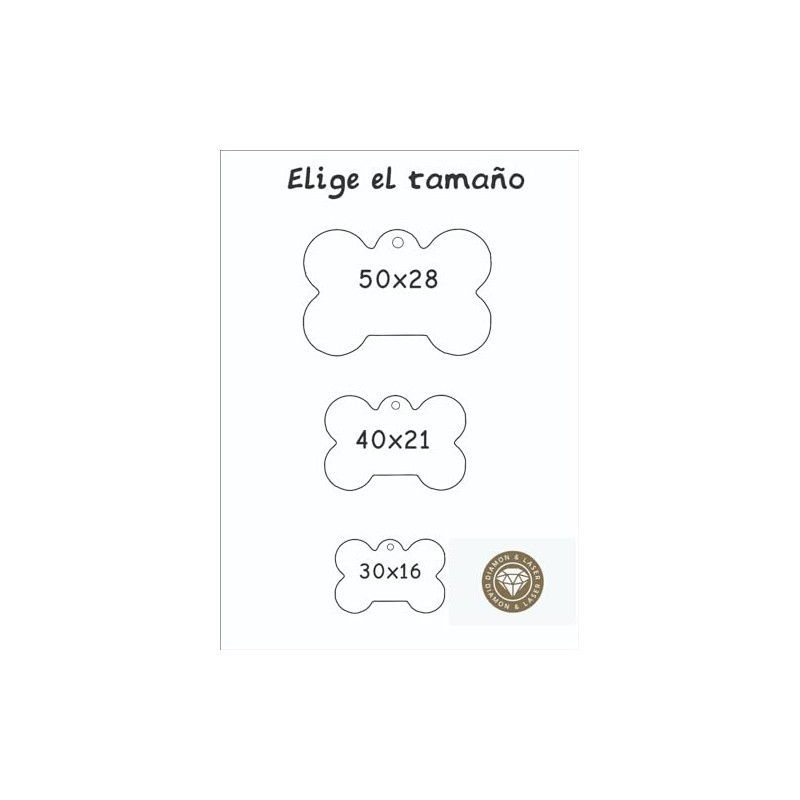 Placa De Identificacion Personalizada Para Perros (M, Plateado)