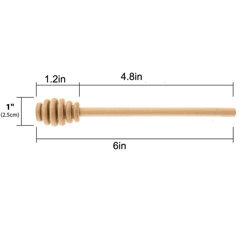 Creative Hobbies® 6 Inch Wood Honey Dipper Stick Server for