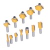 12PCS Router Bits 8mm Shank Carbide Blade Woodworking Milling Cutter