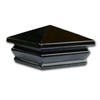 Woodway Glass Pyramid Post Cap, fits 3.5" Post, in Onyx