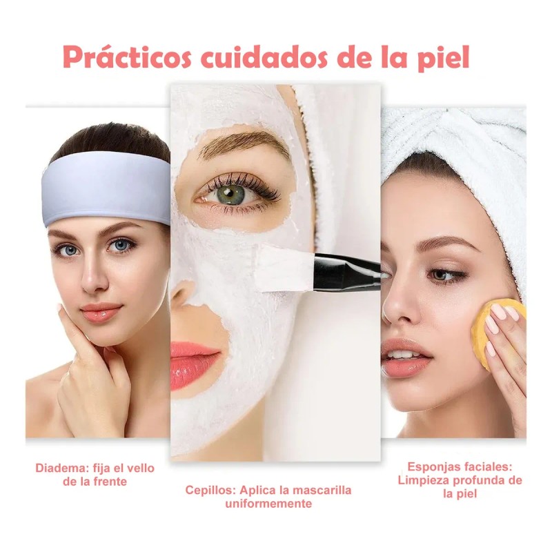 Diadema Con Velcro Suave Lavable Para Spa Maquillaje 60 Pcs
