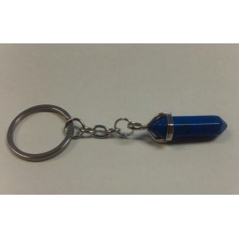 ENERGY CRYSTAL CUT STONE ON A KEYCHAIN - TURQUOISE