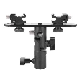 Kuuleyn Flash Mount, Flash Rail, Hot Shoe Flash Stand Umbrella Holder Light Stand Holder 1/4 Inch to 3/8 Inch Compatible with Flash Light Tripod Umbrella