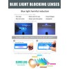 OLOMEE Matte Black Reading Glasses Men Blue Light Blocking Large