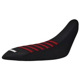 Yamaha Raptor 700 700 R GRIPPERS Seat Cover 2006-2024 BLACK / MAROON RIBS #193