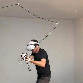 VR Wire II Endgame - The Ultimate VR Cable Management Pulley System, Feels Wireless in a 12 x 12 ft. Playspace (Black)