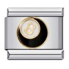 Magic 8 Eight Ball Charm Silver Italian 9mm Link Stainless