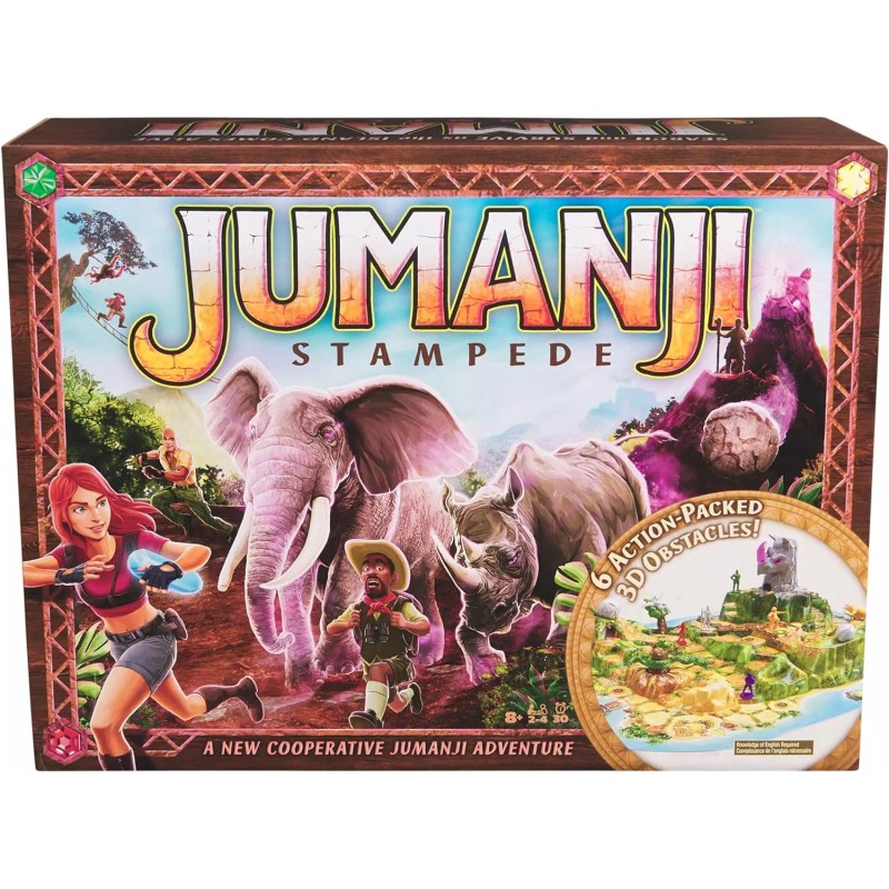 Spin Master , Jumanji Stampede Cooperative Board Game, 3D Adventure