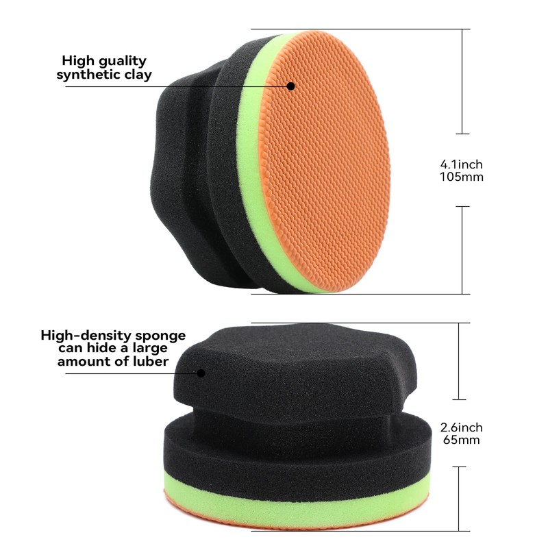 FarTryGo 2 Pack Synthetic Clay Bar Pad for Car Detailing,