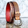 DANIEL'S ARTPLANET Men's Western Belt 1.5” Wide Full Grain One