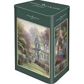 Schmidt Spiele 59925 Thomas Kinkade, Victoria Garden II, 500 Pieces Puzzle in a Nostalgic Tin, Multi-Coloured