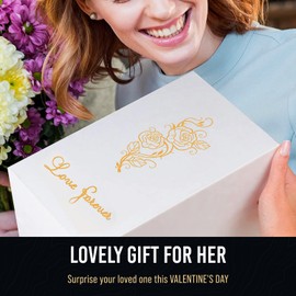 Premium Gifts for Mom from Daughter, Son, Kids - Galaxy Rose Flower Gifts for Women | Valentines Rose Flowers Birthday Gifts For Women | Glass Rose Light up Flowers | Enchanted Rose Flower Gift - Pink