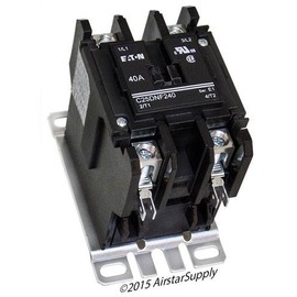 Eaton/Cutler Hammer C25DNF240T Non-Reversing Definite Purpose Contactor 2-Pole 24 Volt AC at 50/60 Hz Coil 1 Phase 40 Amp Inductive Full Load 50 Amp Resistive Per Pole