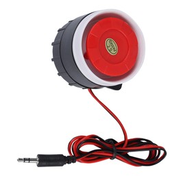 VBESTLIFE Wired Siren Sound, 120 dB DC 12 V Red Wired Horn Siren Sound Alarm System Warning Horn