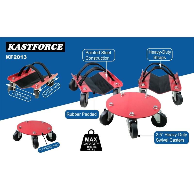 KASTFORCE Snowmobile Dolly Heavy Duty V-Slide with 2.5” PVC Swivel