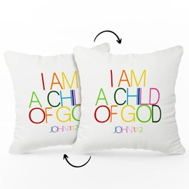 Religious Gifts Double-Sided Pillowcase, Bible Verses Throw Pillow Cover 18x18 Christian Gifts for Women Daughter Sister Friend Inspirational Sofa Couch Bed Cushion Cover for Home Nursery Decor /A50
