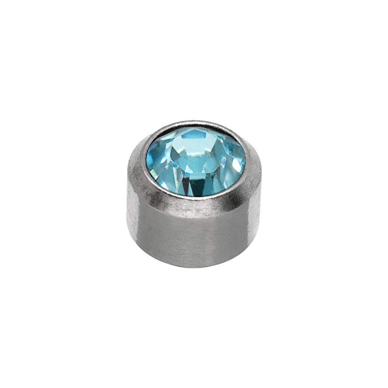 Caflon Blu White Stainless March Birthstone Studs